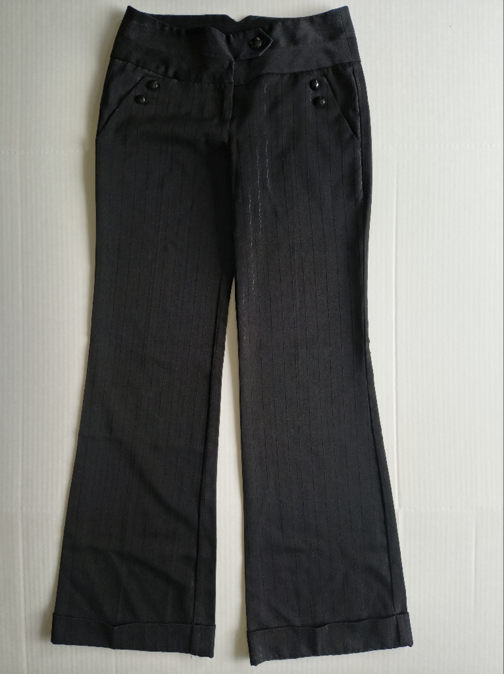 Star City Pinstripe Wide-Leg Dress Pants